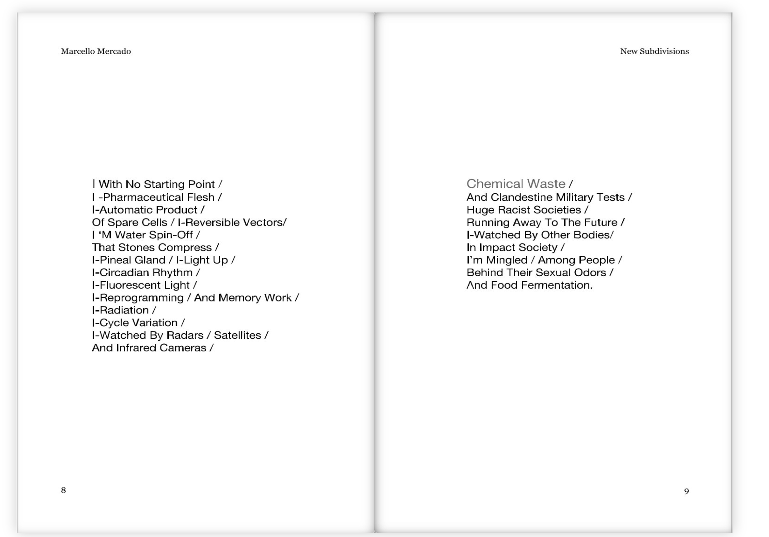 Marcello Mercado: New Subdivisions